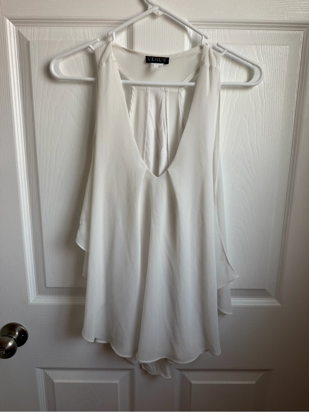 VENUS Ivory V-Neck Tank Top